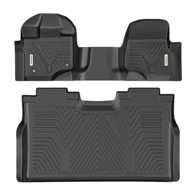 Set of black custom-fit TPE floor liners