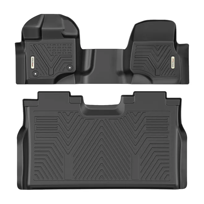 All-weather TPE floor liners, front pair and rear liner laid out on a white background